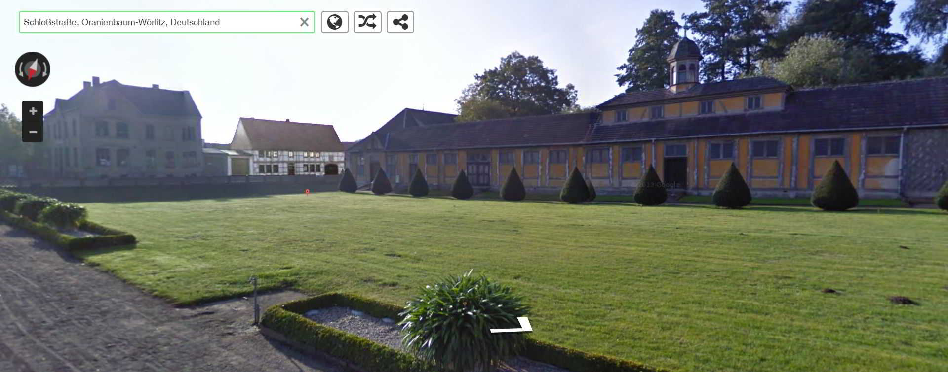 Der Ackerbürgerhof Oranienbaum bei Google Streetview