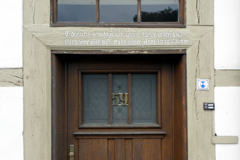 Tür (Spruch) Ackerbürgerhof Oranienbaum